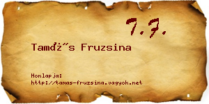 Tamás Fruzsina névjegykártya