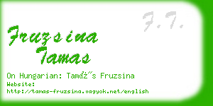 fruzsina tamas business card